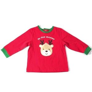 Little Me Red My First Christmas Pajama Top 12M